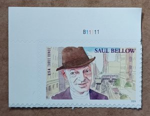 United States #5831 ($1.16) Saul Bellow 3-ounce MNH plate #B11111 (2024)