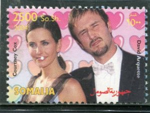 Somalia 2004 DAVID ARQUETTE & COURTNEY COX 1 value Perforated Mint (NH)