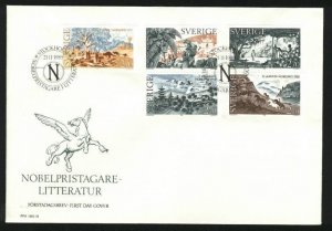 Sweden. FDC Cachet 1985  Nobel Prize Literature. Engraver Martin Morck. 