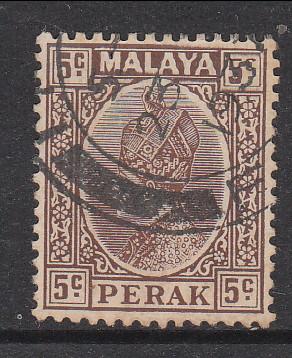 Malaya Perak 1935 Sc 72 5c Used