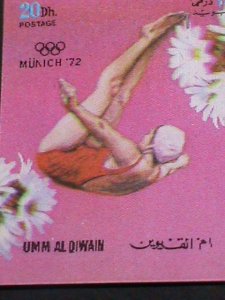 ​UM-AL QIWAIN STAMP-1972- OLYMPIC GAME MUNICH'72 - AIRMAIL- 3-D STAMP MNH #1