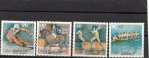 GERMANY 1992 OLYMPICS SET OF 4 STAMPS MNH