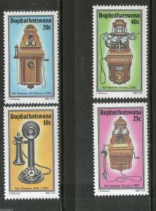 Bophuthatswana 1983 History of Telephones Science Telecom Sc 108-11 MNH # 1280