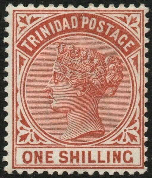 TRINIDAD-1884 1/- Orange-Brown Sg 112 MOUNTED MINT V48578