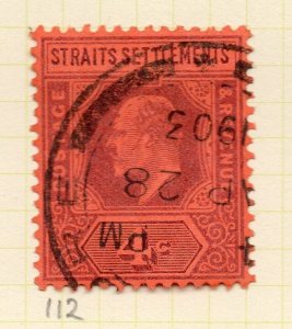 Straights Settlements 1898 EdVII Early Issue Fine Used 4c. 263300