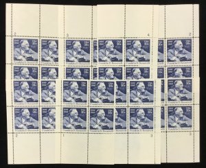 1950   Franklin D. Roosevelt,  President  25 MNH 20c Plate blocks   1982  $20 fv