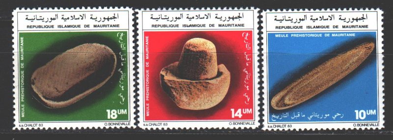 Mauritania. 1983. 798-800. Prehistoric stone products. MNH.