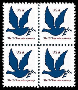 PCBstamps   US #2878 Block 12c(4x(3c))Dove, SVS, darker blue, MNH, (9)