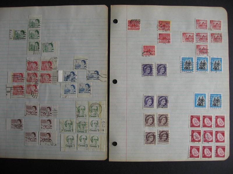 Canada 385 used stamps creating partial, full surrounds, interesting group!