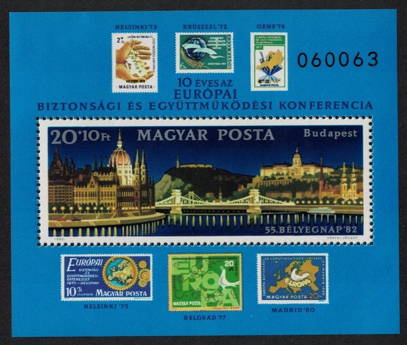 Hungary Bridge Castle European Security and Co-operation MS 1982 MNH SG#MS3456