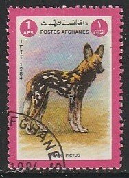 1984 Afghanistan - Sc 1079 - used VF - 1 single - Cape hunting dog