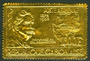 EDW1949SELL : GABON 1965 Scott #C39 Medicine. Gold Foil. Mint. Catalog $75.00.