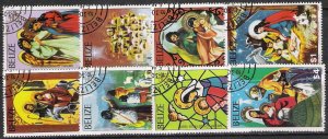 Belize  #525-532 Christmas CTO NH