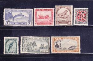 New Zealand 210-216 MNH Various