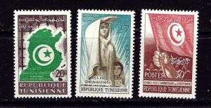 Tunisia 317-19 hinged 1958 set