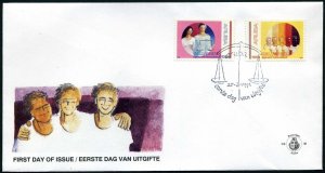 Aruba 81-82 FDC. Michel 106-107. Equality Day 1992.