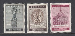 Timor Sc 272-274 MNH. 1952 St. Francis, complete set, fresh, bright, F-VF