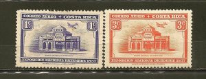 Costa Rica SC#C35-C36 Airmail 1937 Mint Hinged