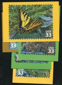 3378 Pacific Coast Rain Complete 15 Maxi Postal Card Set MNH