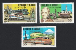 Djibouti Locomotives 3v 1981 MNH SG#812-814