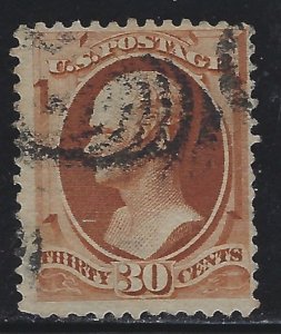 Scott # 217  Lot E192  30c Hamilton orange brown  Used