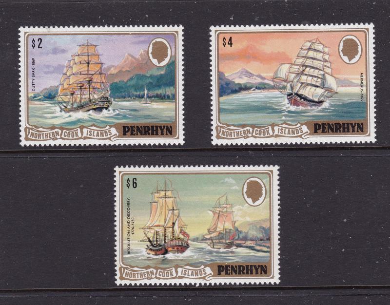 Penrhyn the 3 ship high values MNH from the 1981 set