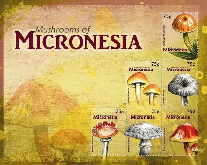 Micronesia - Mushrooms - 6 Stamp  Sheet MIC1004H