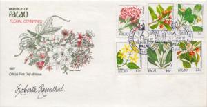 Palau, First Day Cover, Flowers