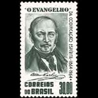 BRAZIL 1964 - Scott# 978 Spiritism Kardec Set of 1 NH