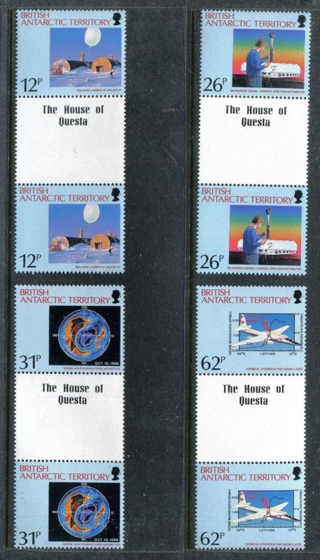 British Antarctic Territory 176-179 MNH Ozone Hole Aviation Gutter 1991 x16221