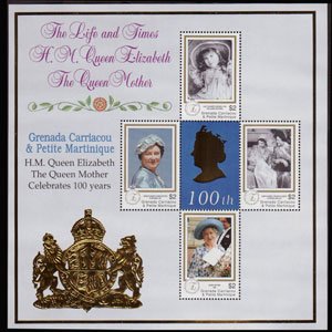 GRENADA GRENADINES 1999 - Scott# 2121 Sheet-Queen Mother NH