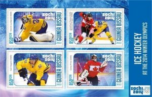 Stamps. Sports. Ice Hockey  2022 year 1+1 sheets perforated Guinea Bissau