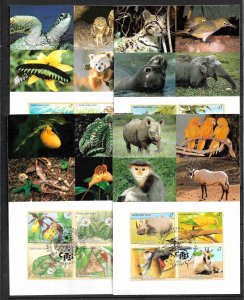 UNITED NATIONS VIENNA 1994-98 SET OF 4 MAXIMUM CARDS ENDANGERED SPECIES