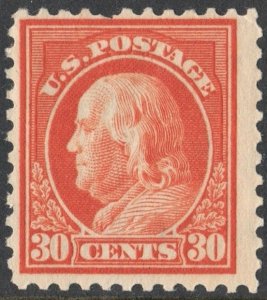 SC#516 30¢ Franklin Single (1917) MLH/Fault