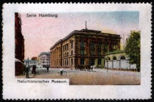 Vintage Germany Poster Stamp Hamburg Series Historical Nature Museum