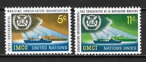 United Nations 123-24 IMCO set MNH