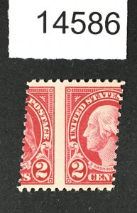 MOMEN: US STAMPS # 554 VAR. MINT OG NH MISPERF LOT #14586