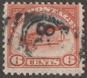 USA, Scott#C1,  used, hinged,  Air mail,  6 cents,  orange,