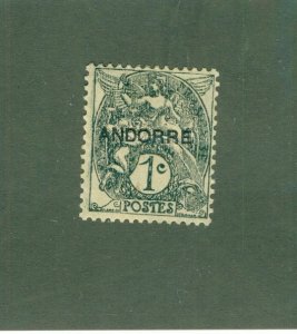 FRENCH ANDORRA 1 MH CV $1.00 BIN $0.50