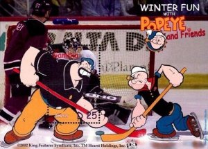 Gambia 2002 - Popeye Sailorman Winter Fun - Souvenir Stamp Sheet Scott #2647 MNH