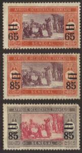 Senegal #124-26 MNG part set