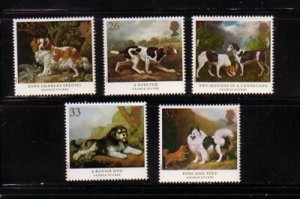 Great Britain Sc 1345-1349 1991 Dog stamp set mint NH