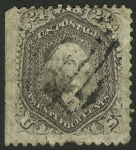 #78 24c Lilac 1862 Used Reperfed at Bottom, Small Faults