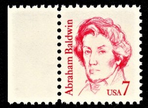 US 1850 MNH VF 7 Cent Abraham Baldwin Statesman