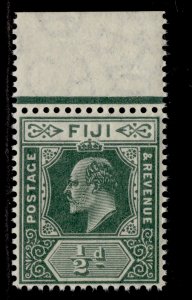 FIJI EDVII SG118, ½d green, NH MINT. Cat £12.