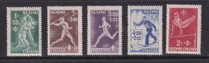 Finland    #B70-B73  used  1945  sports  wrestling  gymnast  skier  runner