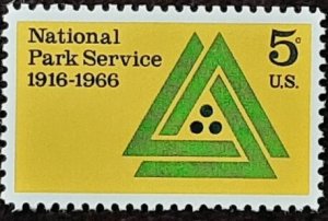 US Scott # 1314; 5c Nat Park Service from 1966; MNH, og; XF centering
