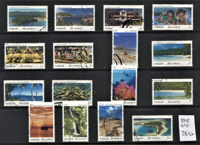 STAMP STATION PERTH Vanuatu #595-611 Definitive Set CTO CV$28.00