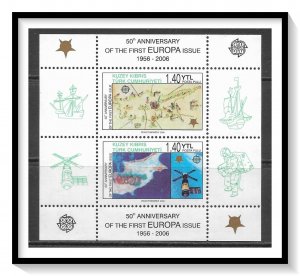Turkish Republic Of Northern Cyprus #607a Europa 50th Anniversary S/S MNH