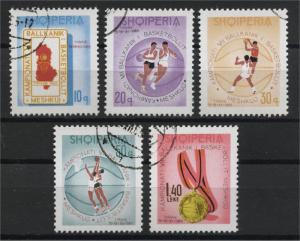 ALBANIA  BALKAN CHAMPIONSCHIPS 1965  U SET